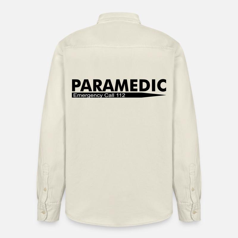 Paramedic Emergency Call 112 - Relaxed Fit Unisex Organic Hemd von Stanley/Stella - Natur