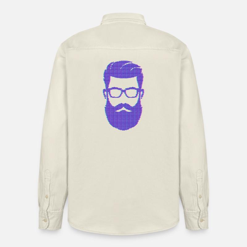 Bartträger Männlichkeit Schnurrbart Bart - Relaxed Fit Unisex Organic Hemd von Stanley/Stella - Natur