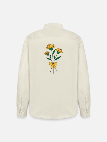 Blumenstrauss dreifarbig - Relaxed Fit Unisex Organic Hemd von Stanley/Stella - Natur