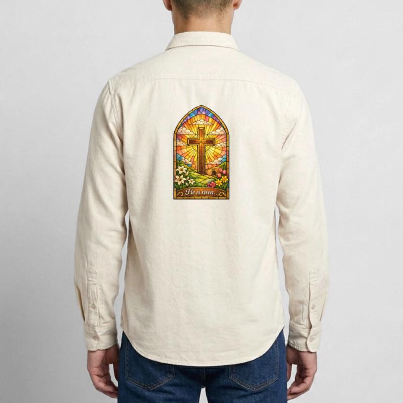 He is Risen Easter Jesus Easter Relaxed Fit Unisex Organic Shirt by Stanley/Stella