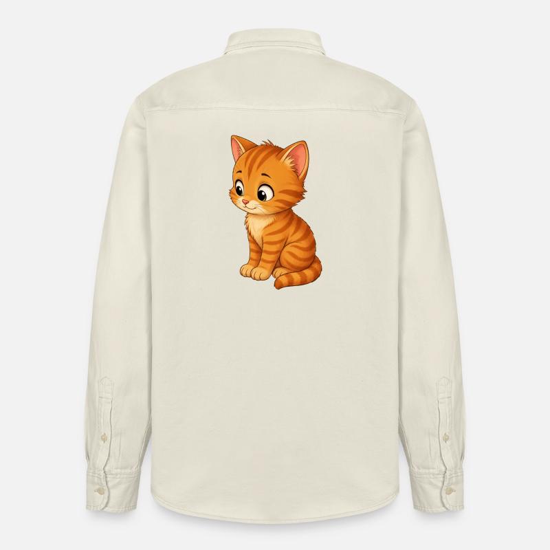Tigre chaton - Chemise unisexe coupe décontractée bio Stanley/Stella - écru doux