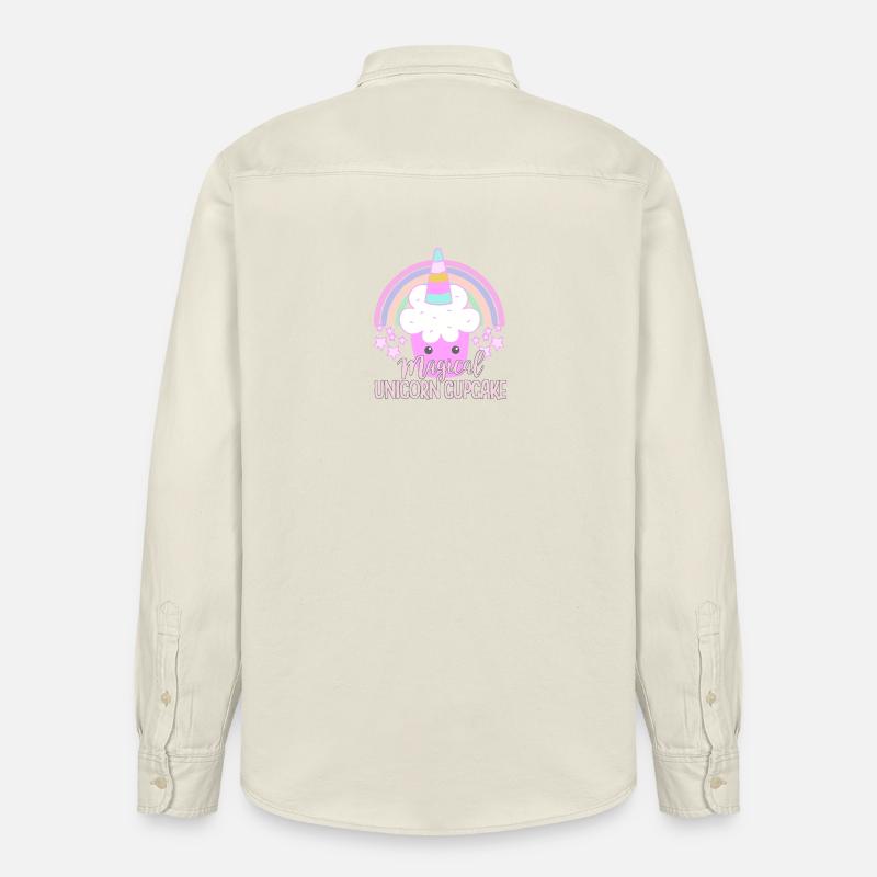 Cupcake licorne - Chemise unisexe coupe décontractée bio Stanley/Stella - écru doux