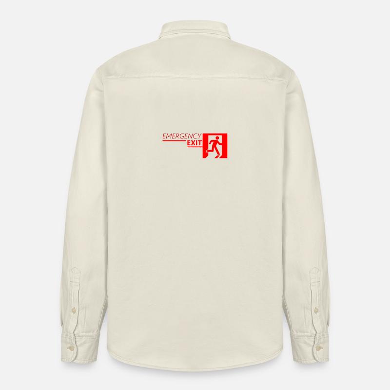 Emergency EXIT Classic Red - Chemise unisexe coupe décontractée bio Stanley/Stella - écru doux