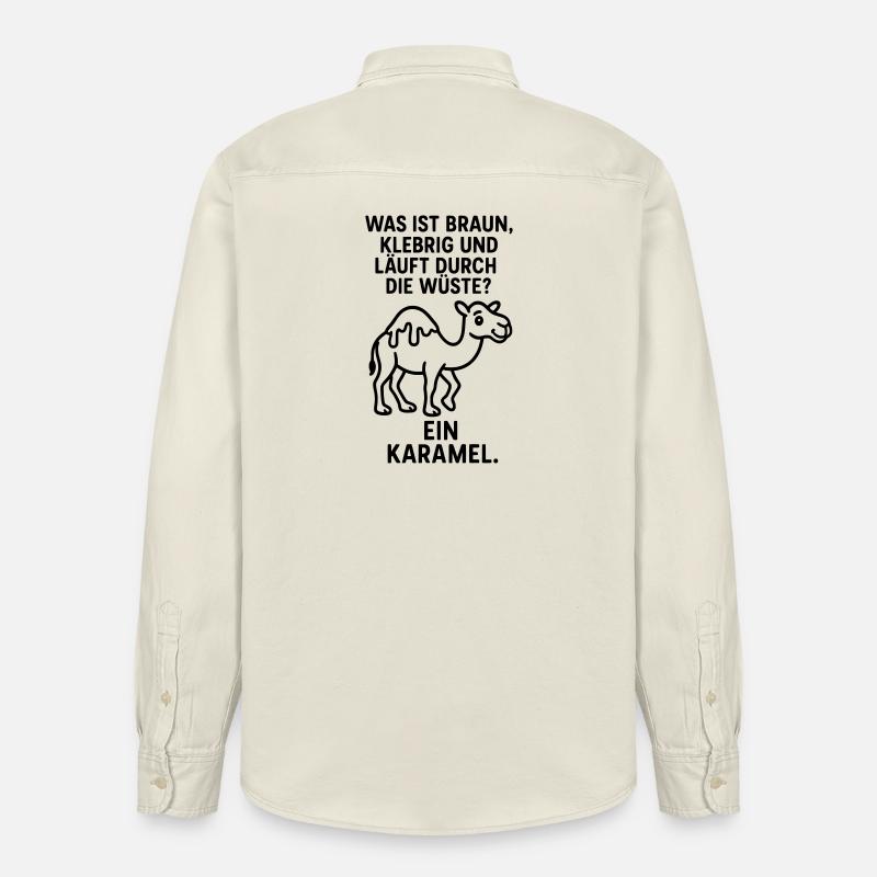 Blague Karamel Caramel Camel Desert Kids - Chemise unisexe coupe décontractée bio Stanley/Stella - écru doux