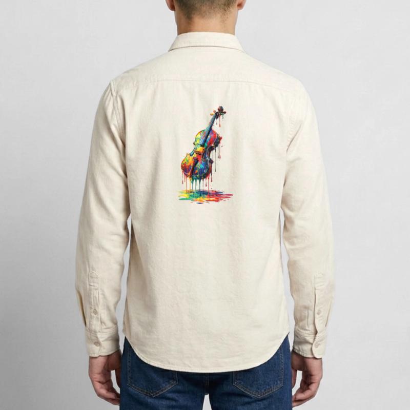 Violin with dripping paint Relaxed Fit Unisex Organic Shirt by Stanley/Stella