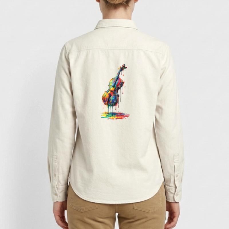 Violin with dripping paint Relaxed Fit Unisex Organic Shirt by Stanley/Stella