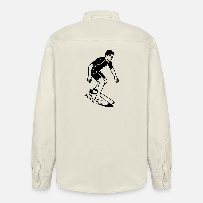 Skimboard - Relaxed Fit Unisex Organic Hemd von Stanley/Stella - Natur