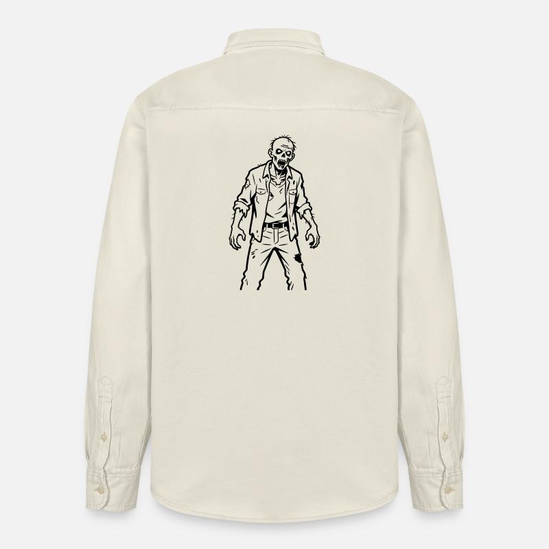 Zombie - Relaxed Fit Unisex Organic Hemd von Stanley/Stella - Natur