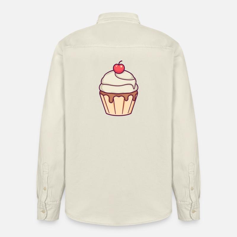 Cupcake backen, Bäckerei, Konditorei - Relaxed Fit Unisex Organic Hemd von Stanley/Stella - Natur