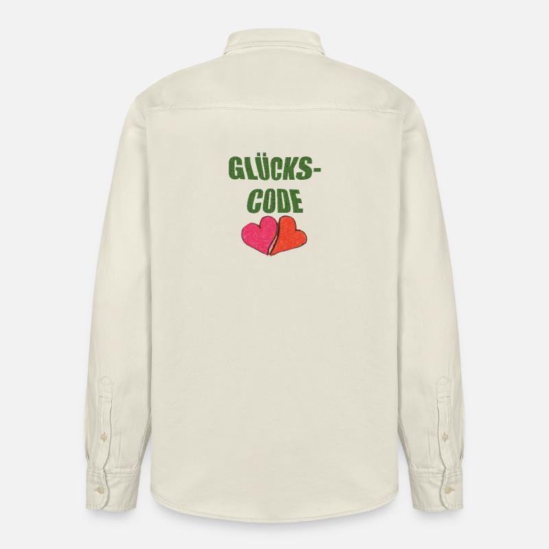 glückscode - Relaxed Fit Unisex Organic Hemd von Stanley/Stella - Natur