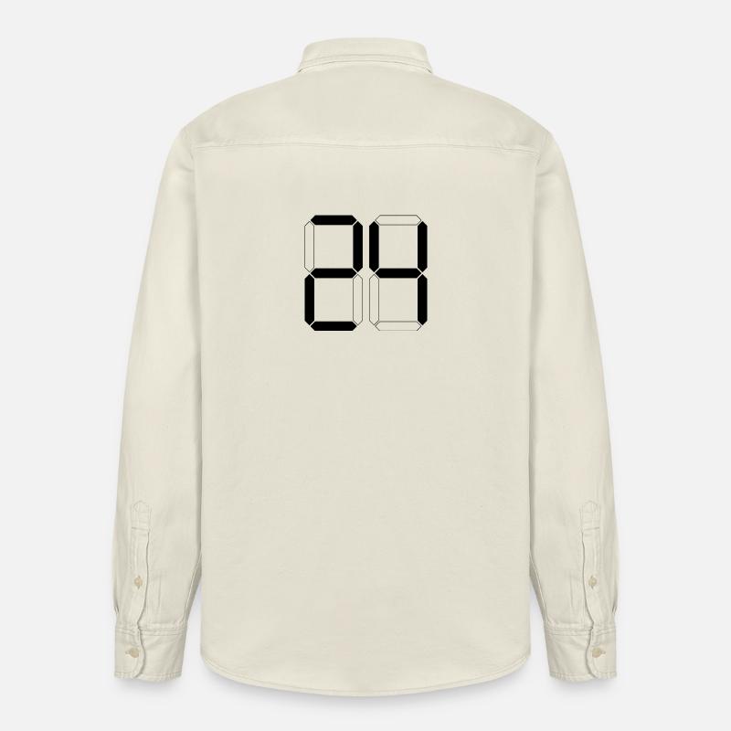 NUMMER 24 Vierundzwanzig Geschenk Digital - Relaxed Fit Unisex Organic Hemd von Stanley/Stella - Natur