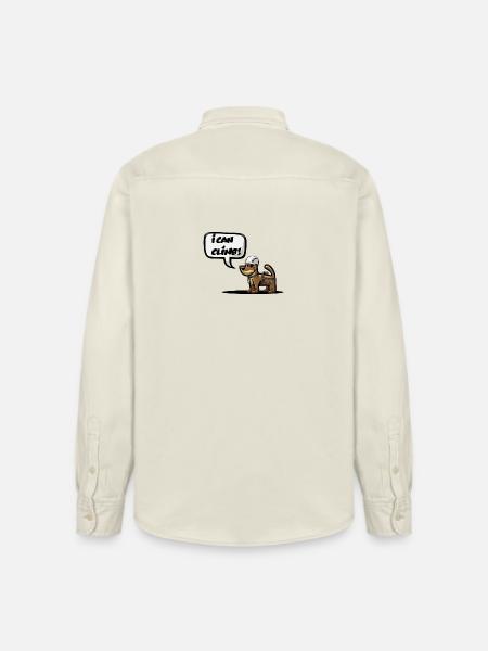 I CAN CLIMB! - Relaxed Fit Unisex Organic Shirt by Stanley/Stella - soft Ecru