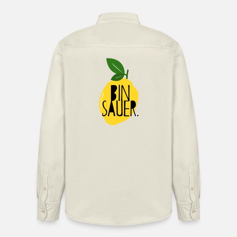 Bin sauer - Zitrone - Schlechte Laune - Statement - Relaxed Fit Unisex Organic Hemd von Stanley/Stella - Natur