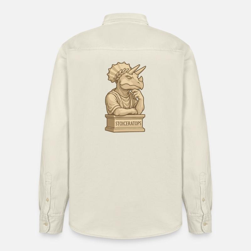 Stoiceratops - Relaxed Fit Unisex Organic Hemd von Stanley/Stella - Natur