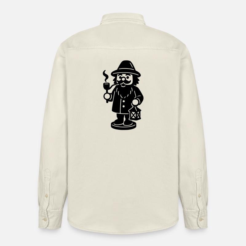 Räuchermännchen - Relaxed Fit Unisex Organic Hemd von Stanley/Stella - Natur