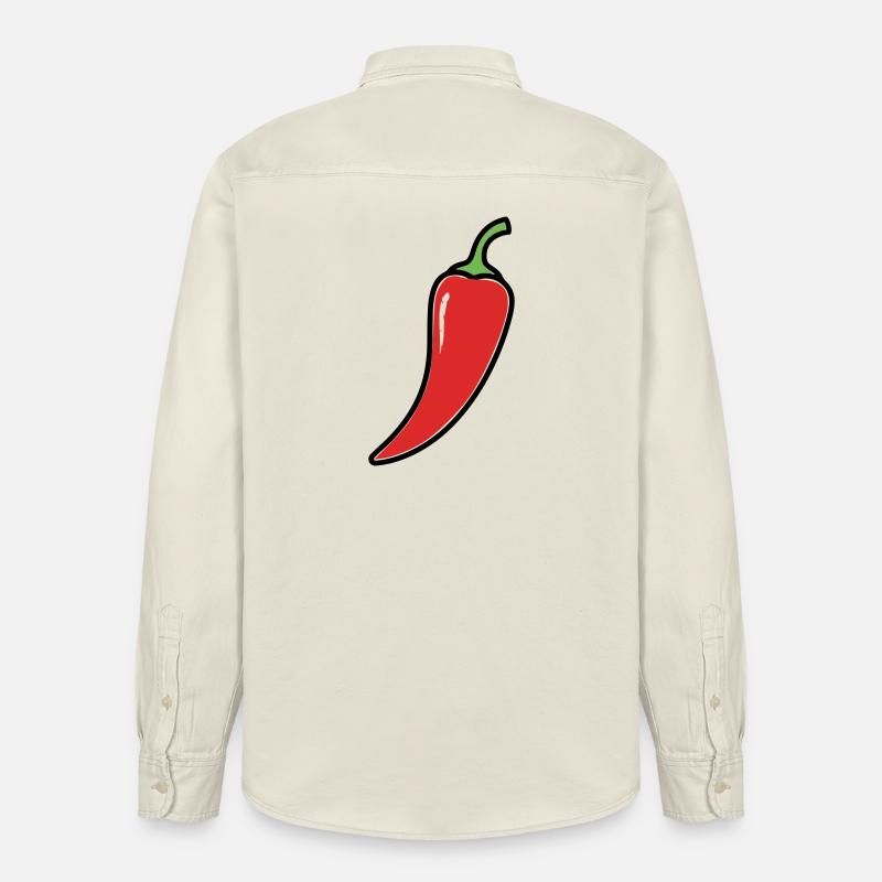Chili Pepper Hot Comic - Chemise unisexe coupe décontractée bio Stanley/Stella - écru doux