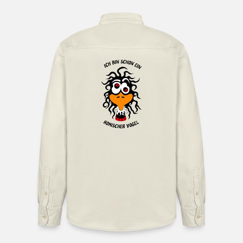 Ich bin schon ein komischer Vogel - Relaxed Fit Unisex Organic Hemd von Stanley/Stella - Natur