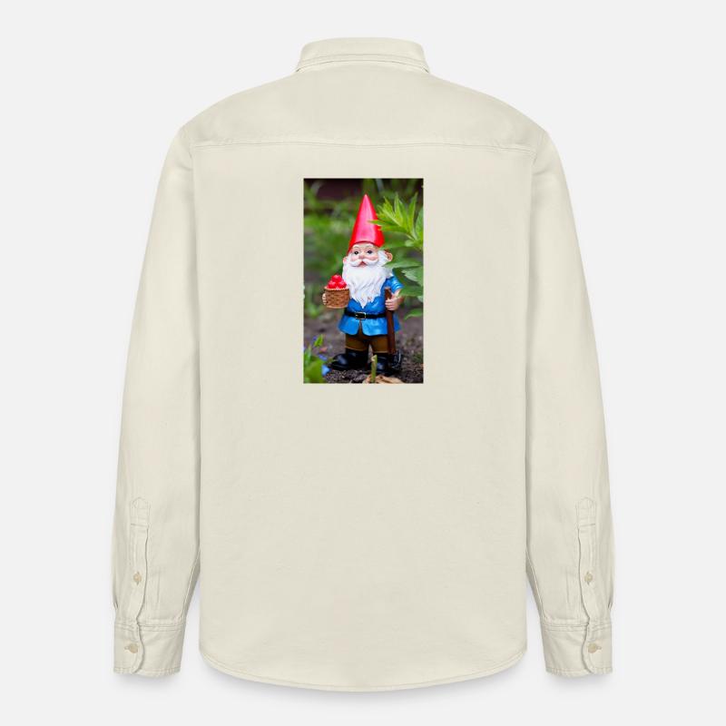 Gartengnom mit Korb - Relaxed Fit Unisex Organic Hemd von Stanley/Stella - Natur