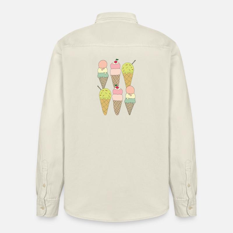 variations de glace 6x - Chemise unisexe coupe décontractée bio Stanley/Stella - écru doux