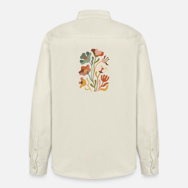 Boho Wildblumen – Blühende Harmonie - Relaxed Fit Unisex Organic Hemd von Stanley/Stella - Natur