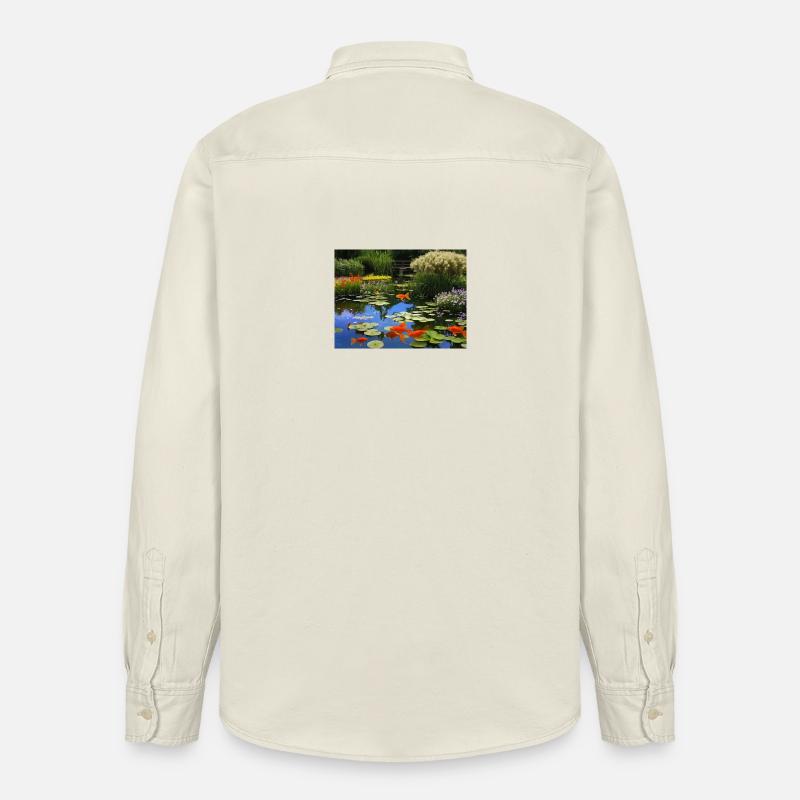 Poissons koï dans des eaux tranquilles - Chemise unisexe coupe décontractée bio Stanley/Stella - écru doux