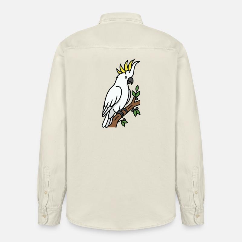 Cacatoès oiseau d’Australie - Chemise unisexe coupe décontractée bio Stanley/Stella - écru doux