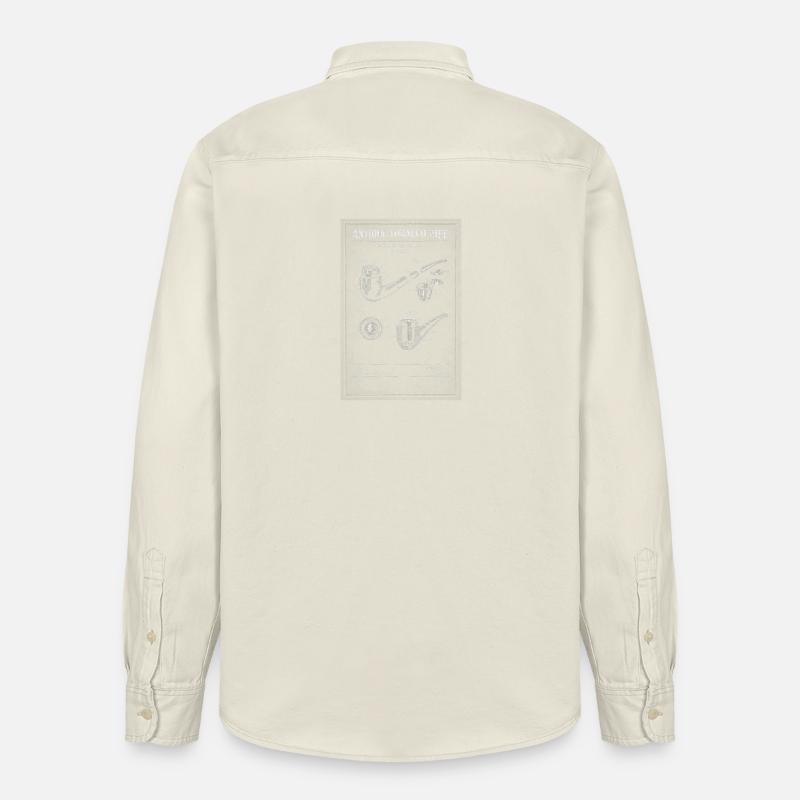 Plan de pipe à tabac ancienne - Chemise unisexe coupe décontractée bio Stanley/Stella - écru doux