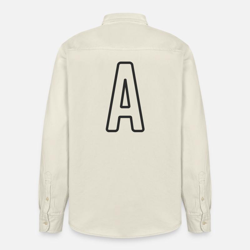 Buchstabe A Typodesign  - Relaxed Fit Unisex Organic Hemd von Stanley/Stella - Natur
