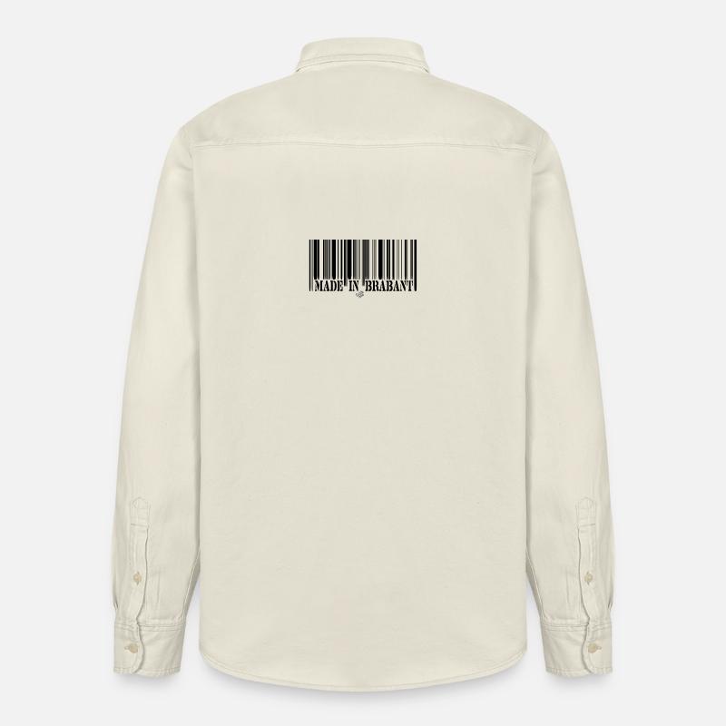 BARCODE Made in Brabant - Chemise unisexe coupe décontractée bio Stanley/Stella - écru doux