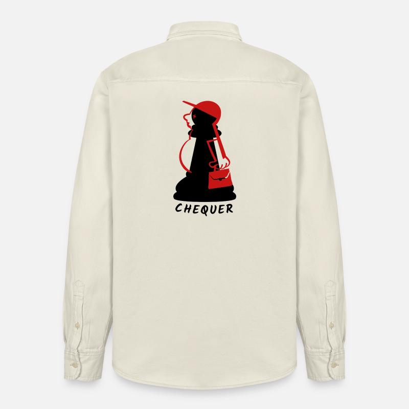 Chequer - Relaxed Fit Unisex Organic Hemd von Stanley/Stella - Natur