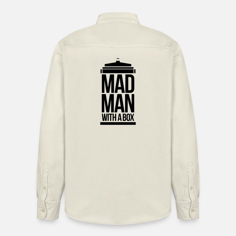Mad man with a box - Chemise unisexe coupe décontractée bio Stanley/Stella - écru doux