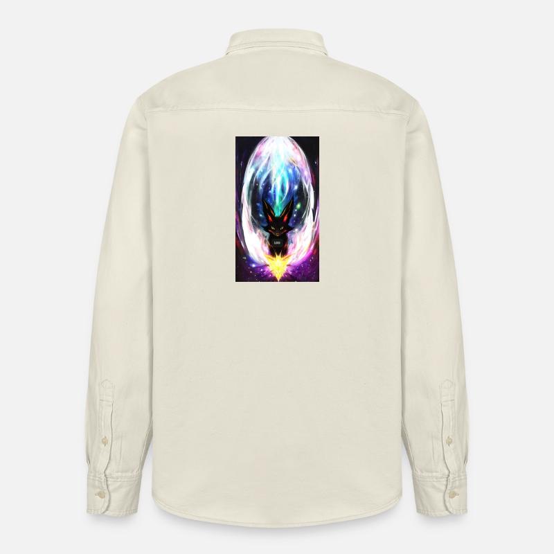 Lightning Wolf - Relaxed Fit Unisex Organic Shirt by Stanley/Stella - soft Ecru