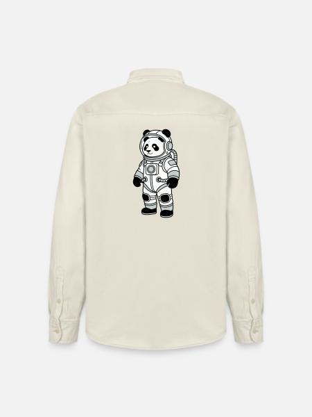 Combinaison spatiale panda bear - Chemise unisexe coupe décontractée bio Stanley/Stella - écru doux