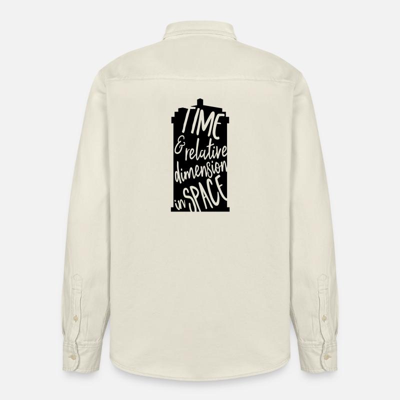 Temps et dimension relative dans l’espace - Chemise unisexe coupe décontractée bio Stanley/Stella - écru doux