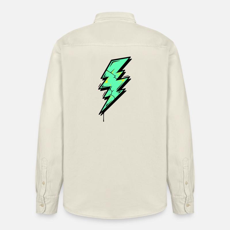 Style Éclair Éclair Abstrait - Chemise unisexe coupe décontractée bio Stanley/Stella - écru doux