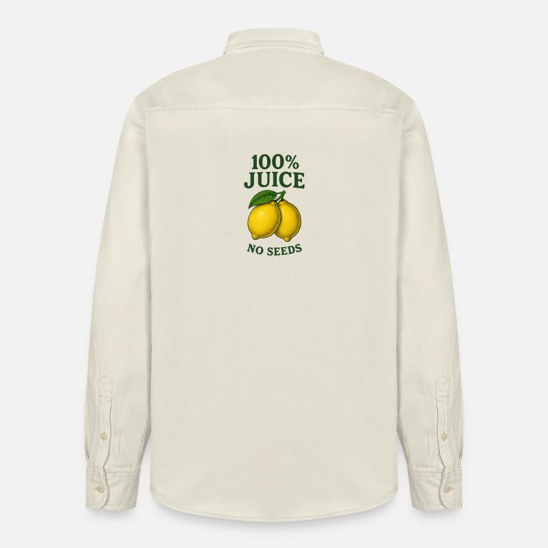 100 % Jus SANS GRAINES - Chemise unisexe coupe décontractée bio Stanley/Stella - écru doux