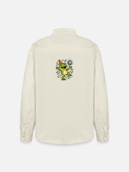 Party Frog - Relaxed Fit Unisex Organic Shirt by Stanley/Stella - soft Ecru