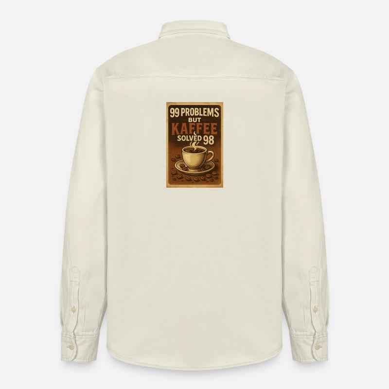 99 Problems – but Kaffee solved 98 - Relaxed Fit Unisex Organic Hemd von Stanley/Stella - Natur