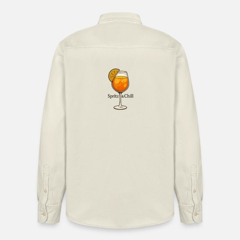 Spritz & Chill - Relaxed Fit Unisex Organic Hemd von Stanley/Stella - Natur