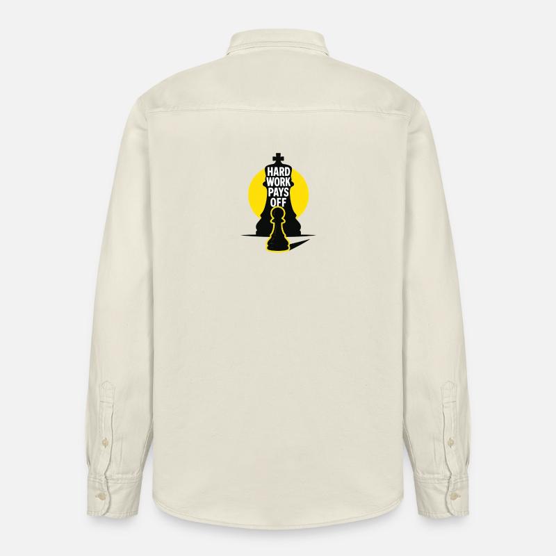 HardWorkPaysOff - Relaxed Fit Unisex Organic Shirt by Stanley/Stella - soft Ecru