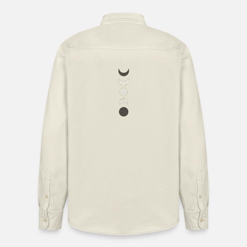Mondphasen Marmor Muster - Relaxed Fit Unisex Organic Hemd von Stanley/Stella - Natur