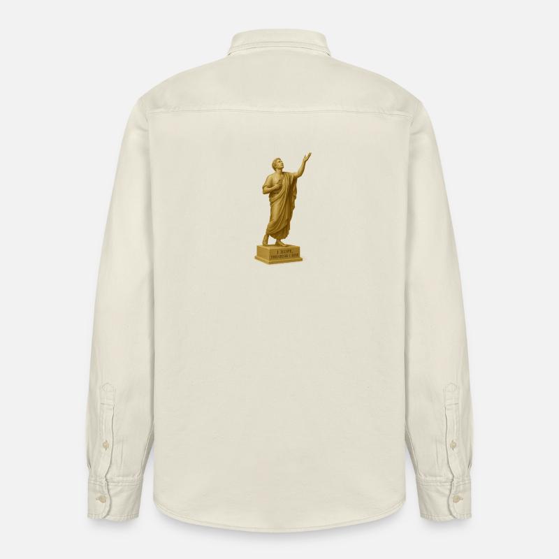 Statue d’art de l’espoir céleste - Chemise unisexe coupe décontractée bio Stanley/Stella - écru doux