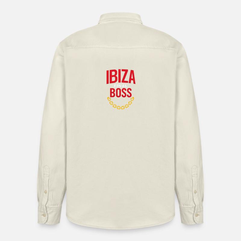 Ibiza Final B. Logo – Party Edition - Relaxed Fit Unisex Organic Hemd von Stanley/Stella - Natur