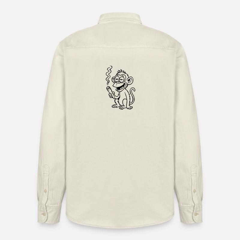 Le singe vise un peu différemment - Chemise unisexe coupe décontractée bio Stanley/Stella - écru doux