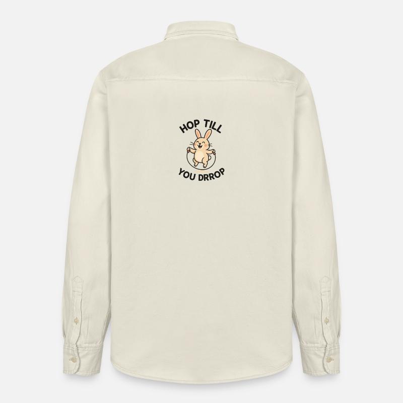 Conception de saut de lapin joyeux - Chemise unisexe coupe décontractée bio Stanley/Stella - écru doux