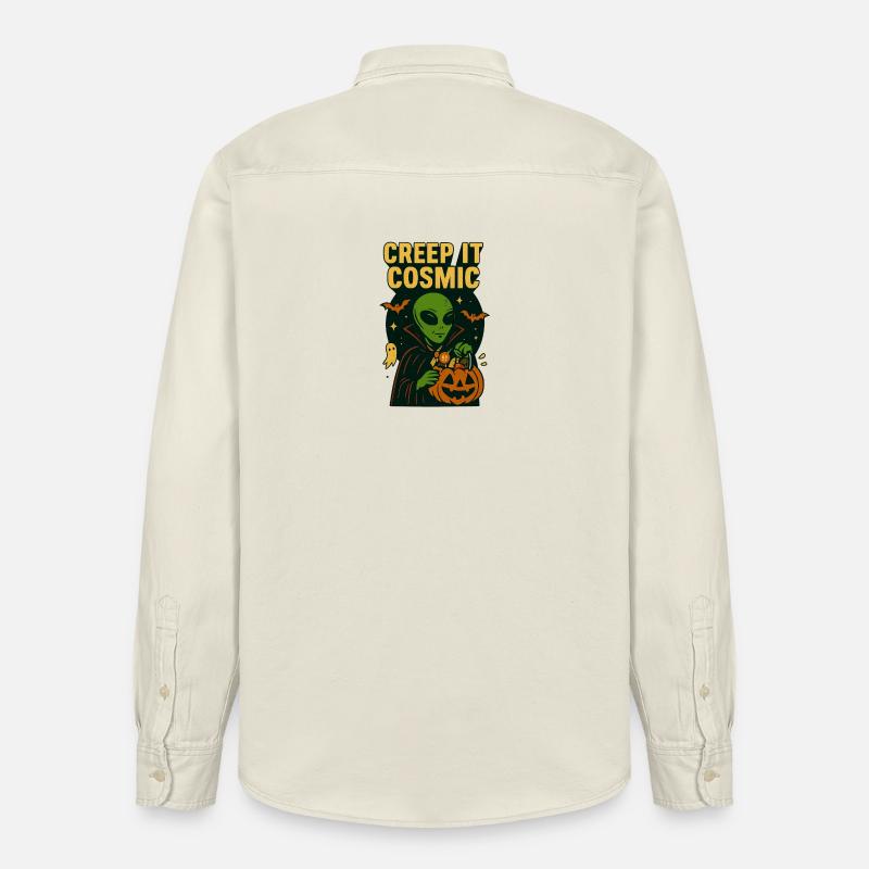 T-shirt vampire extraterrestre – Creep It Cosmic - Chemise unisexe coupe décontractée bio Stanley/Stella - écru doux