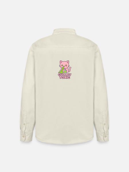 Toxic Kawaii Cat - Relaxed Fit Unisex Organic Shirt by Stanley/Stella - soft Ecru