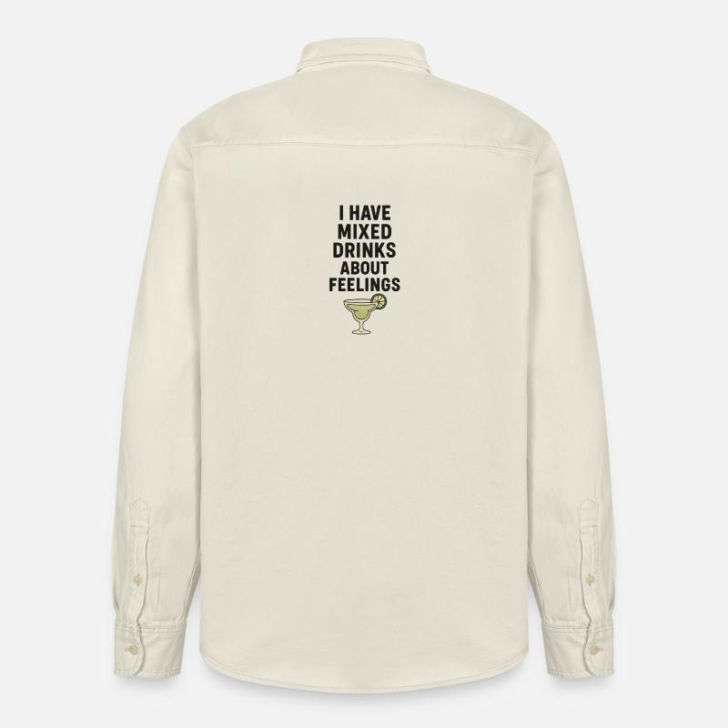 I Have Mixed Drinks About Feelings - Relaxed Fit Unisex Organic Hemd von Stanley/Stella - Natur