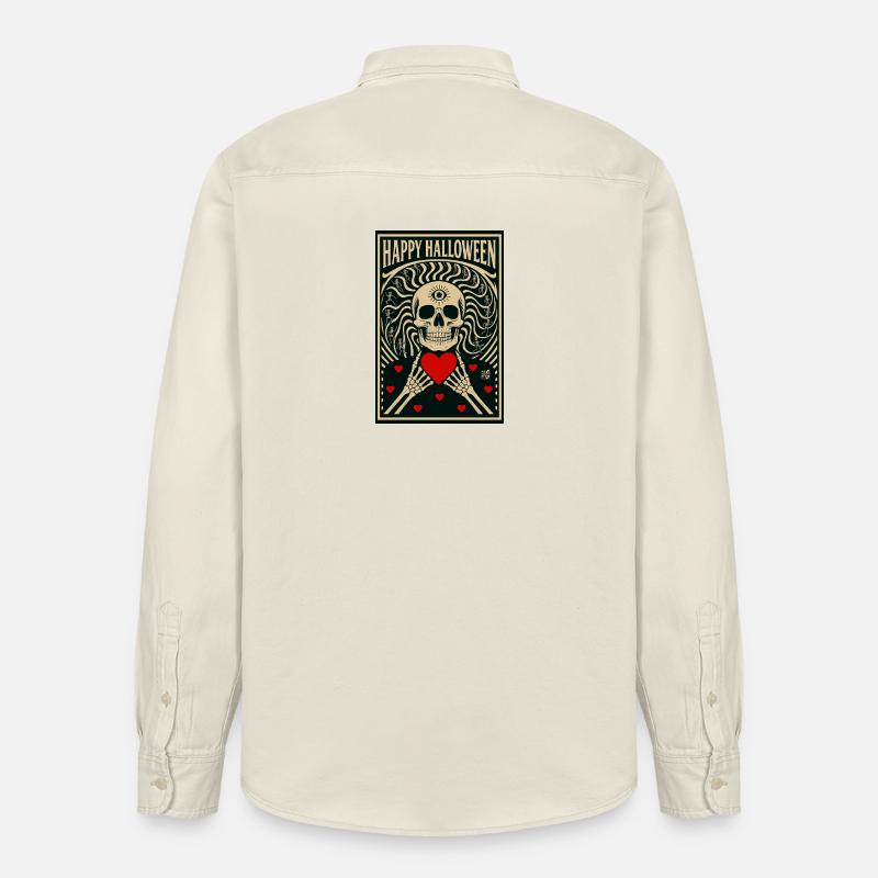 la_mort_vous_va_si_bien - Chemise unisexe coupe décontractée bio Stanley/Stella - écru doux