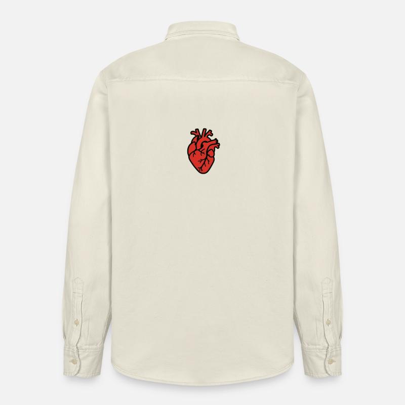 cuore_anatomico - Chemise unisexe coupe décontractée bio Stanley/Stella - écru doux